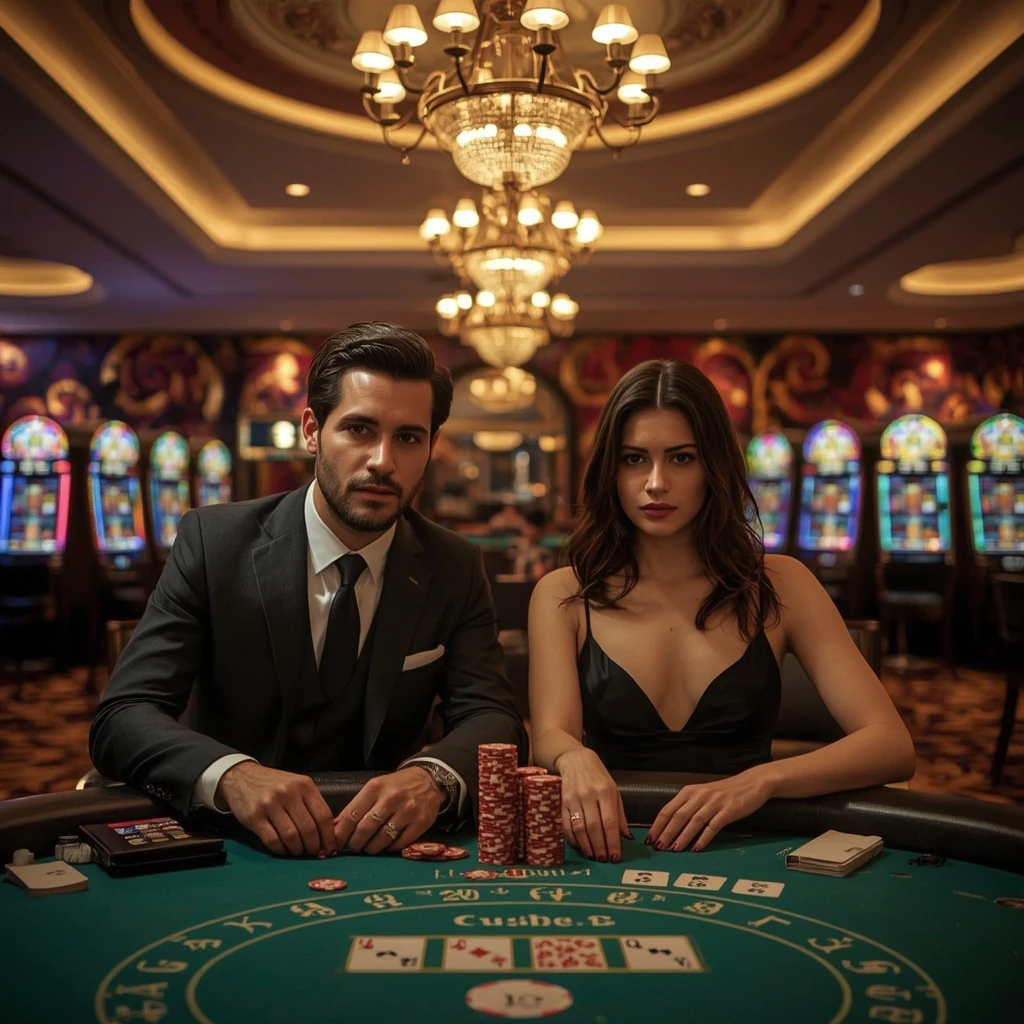 Two poker players at PINUP CASINO